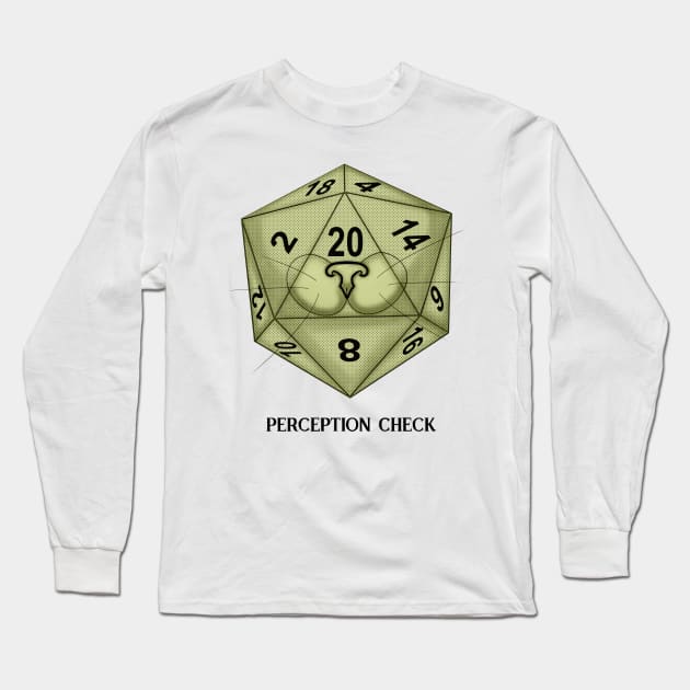 Cat. D20. Perception Check Long Sleeve T-Shirt by KateQR